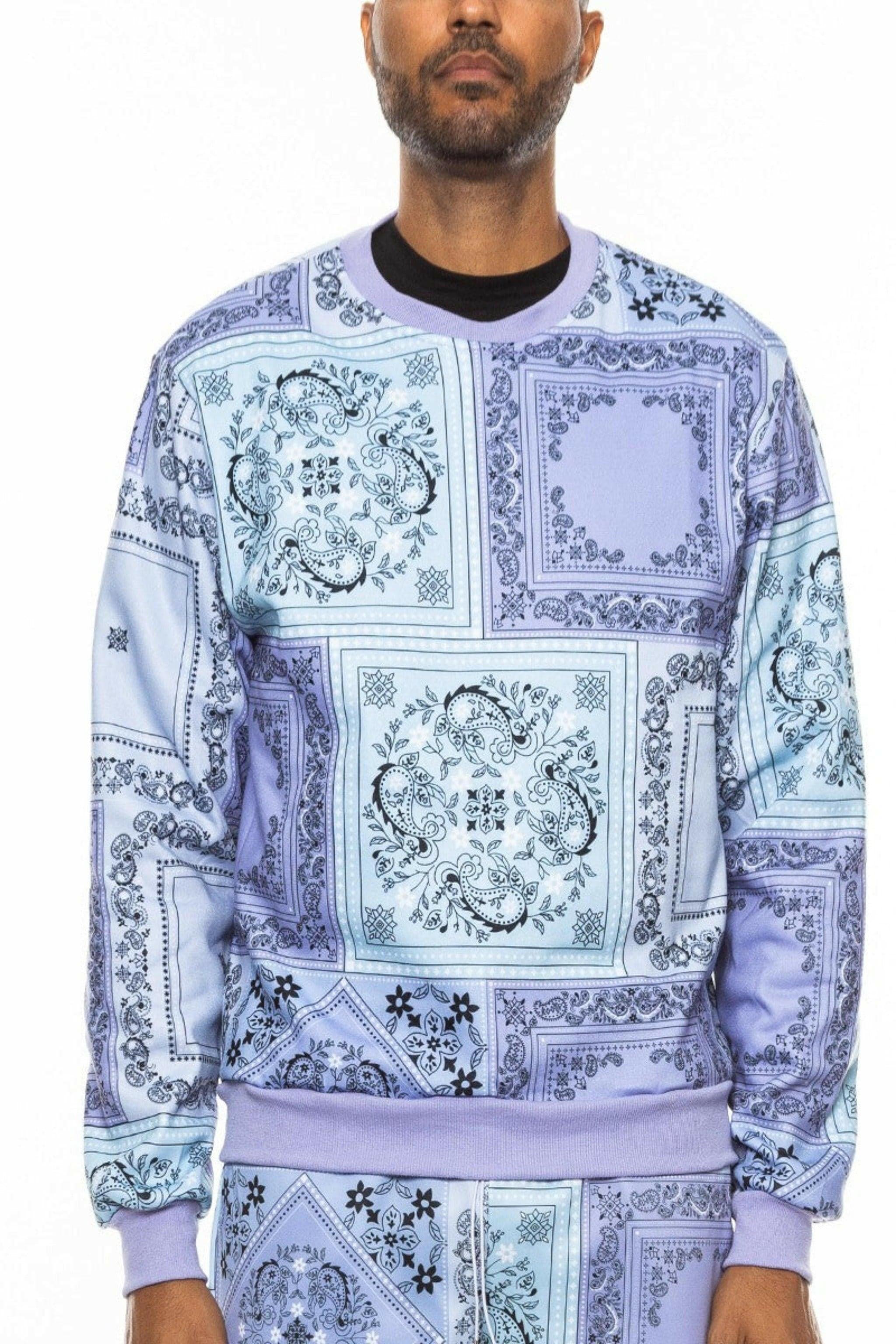 Paisley Bandana Print Sweater