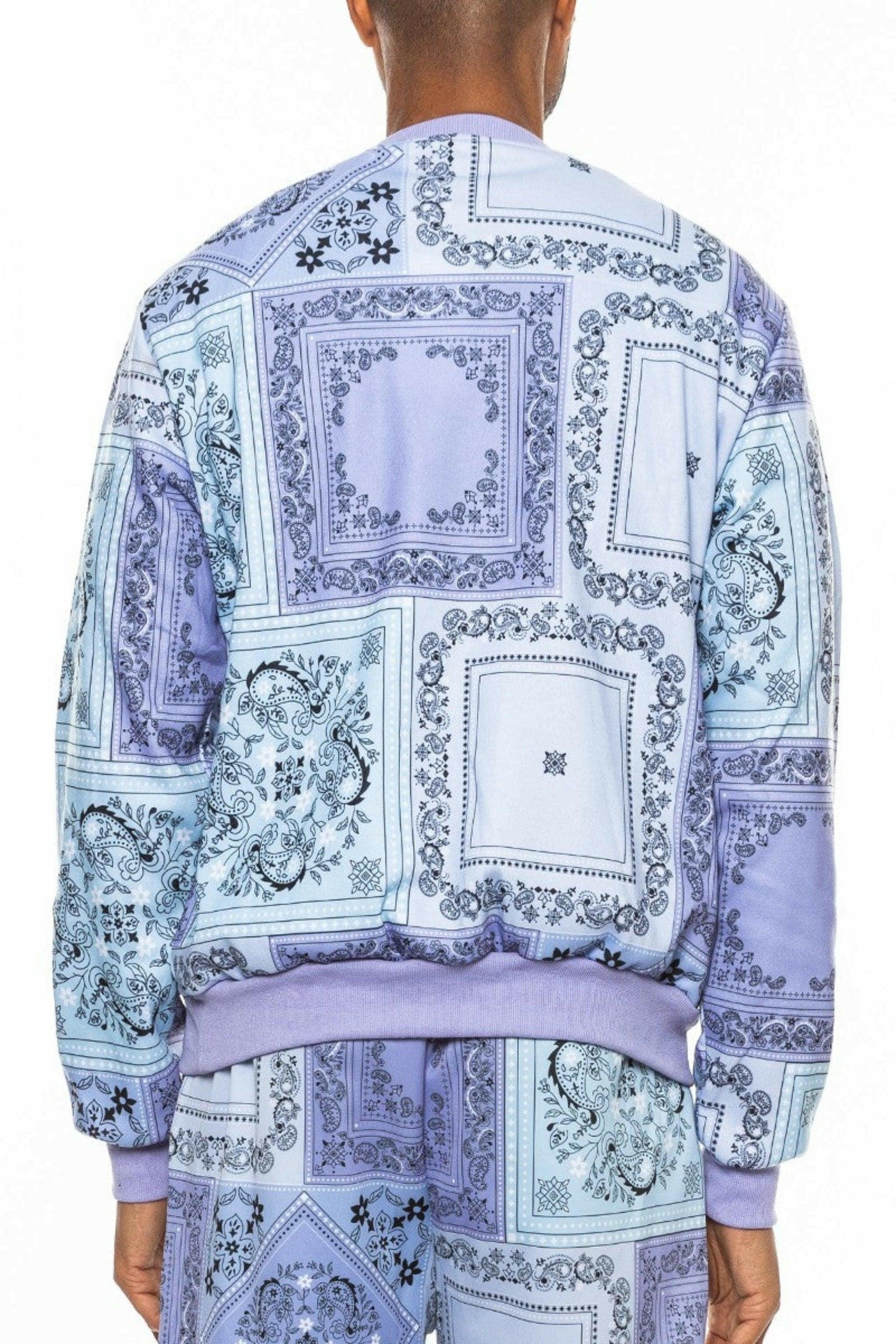 Paisley Bandana Print Sweater