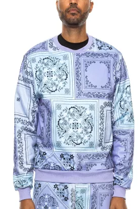 Paisley Bandana Print Sweater