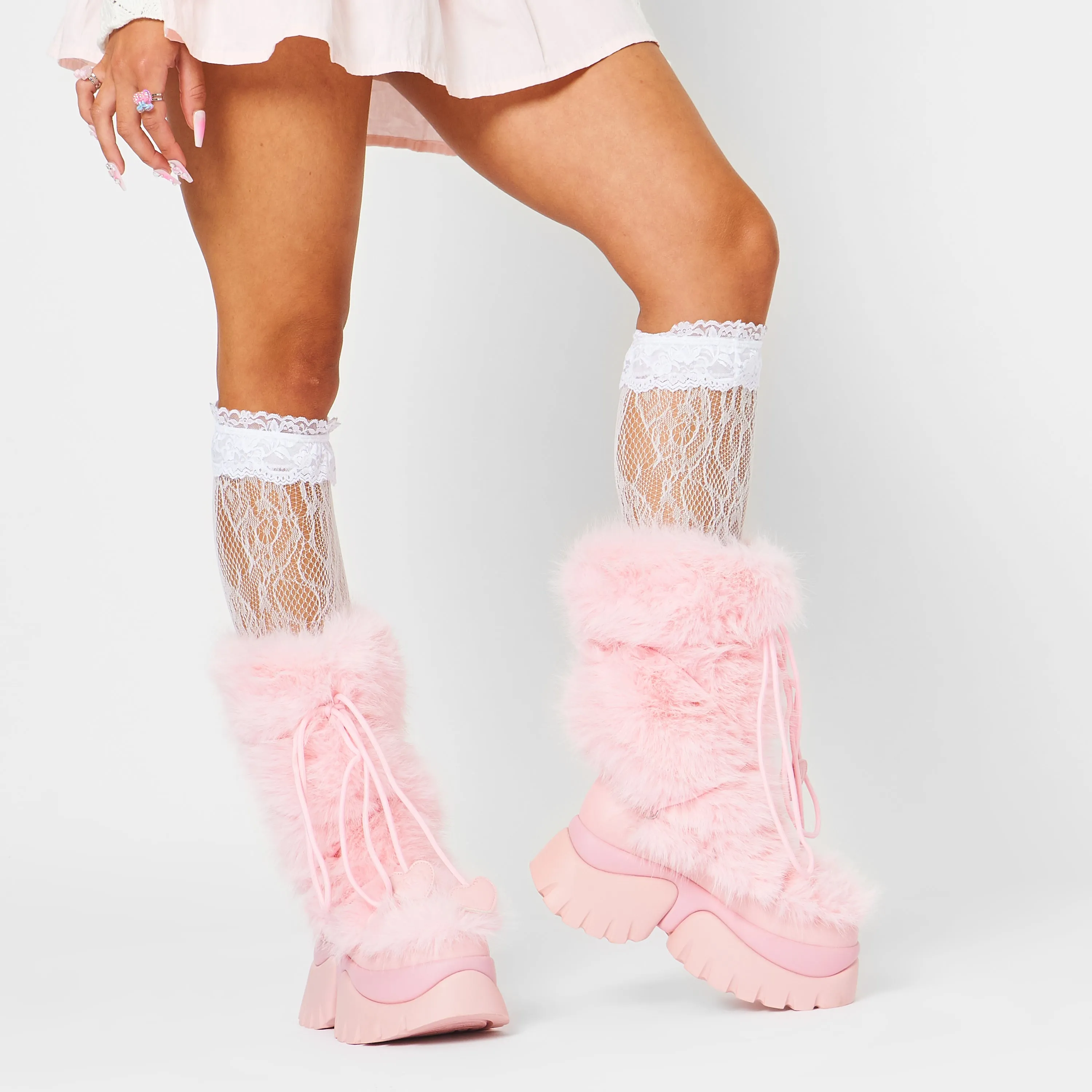 Pink Kawaii Sasquatch Fluffy Snow Boots