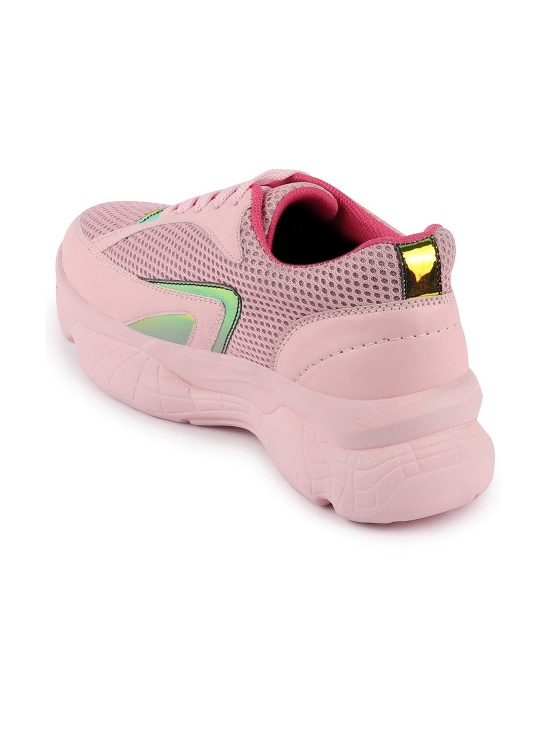 Pink Women's Lace Up Running Shoes for Sports & Outdoors