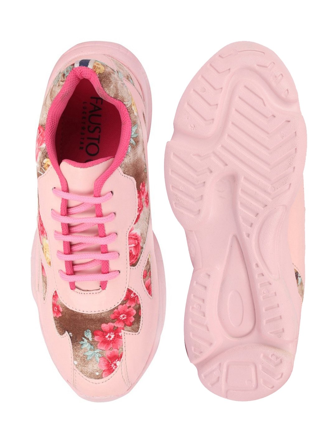 Pink Women's Sport & Outdoor Running Shoes with Lace Up