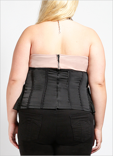 plus size chiffon halter corset