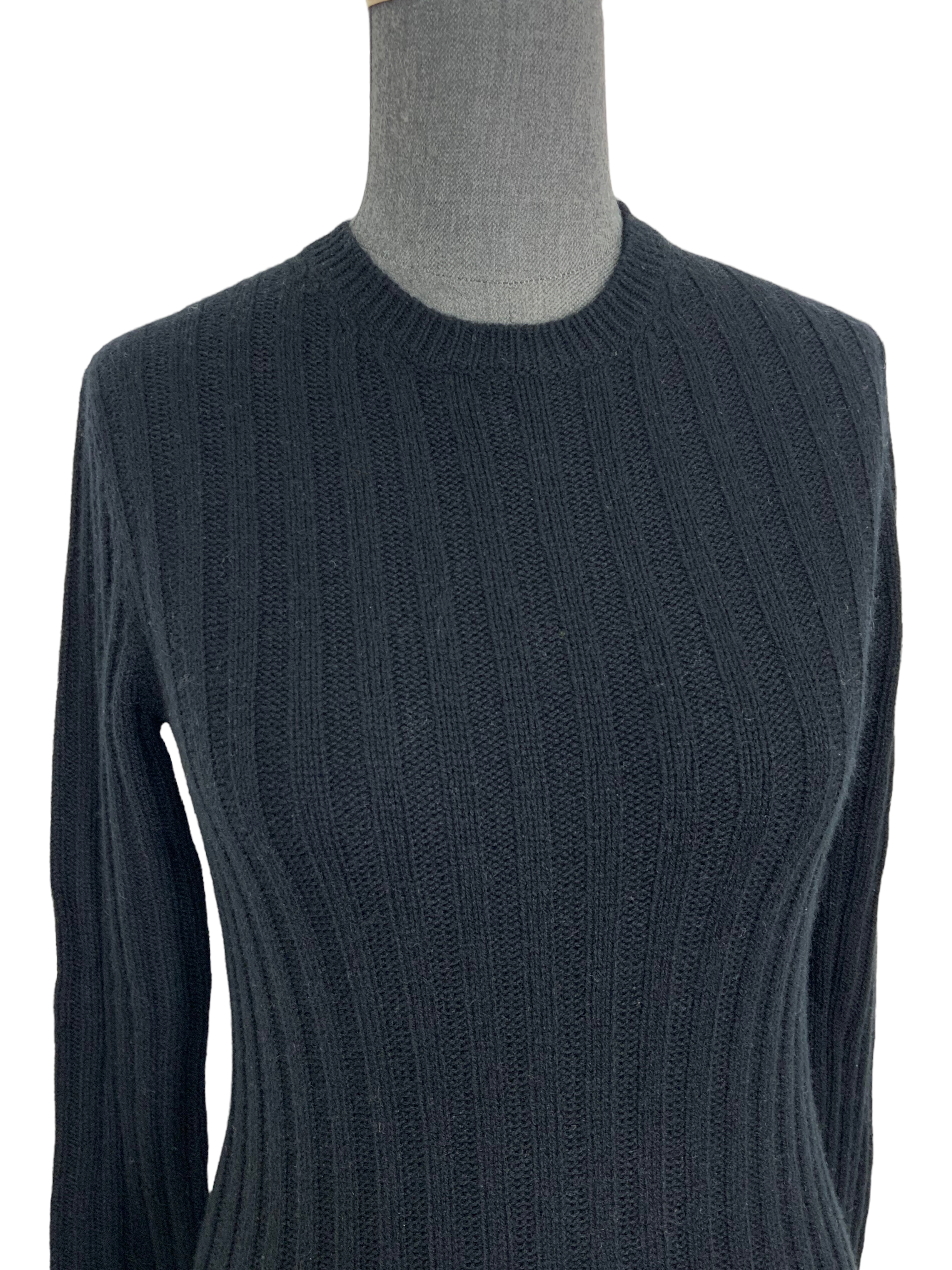 PRADA Cashmere Ribbed Sweater Small