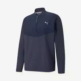 Puma Men's Navy Blazer Heather Cloudspun 1/4 Zip Stlth