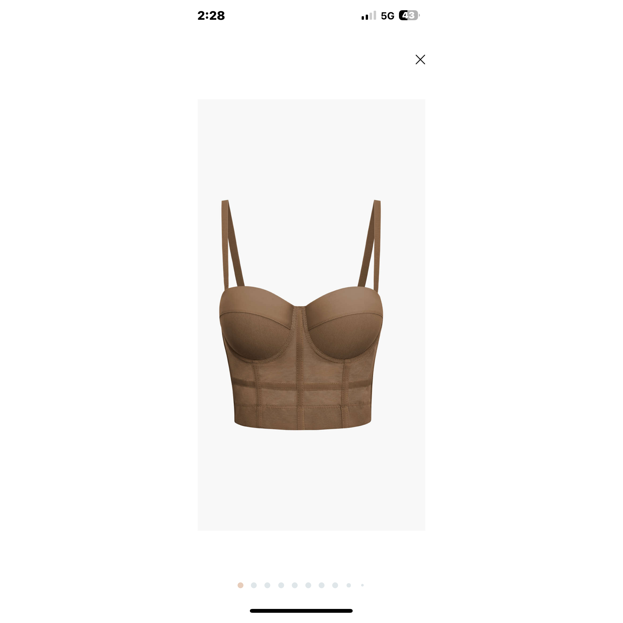 Push up bra with corset mesh