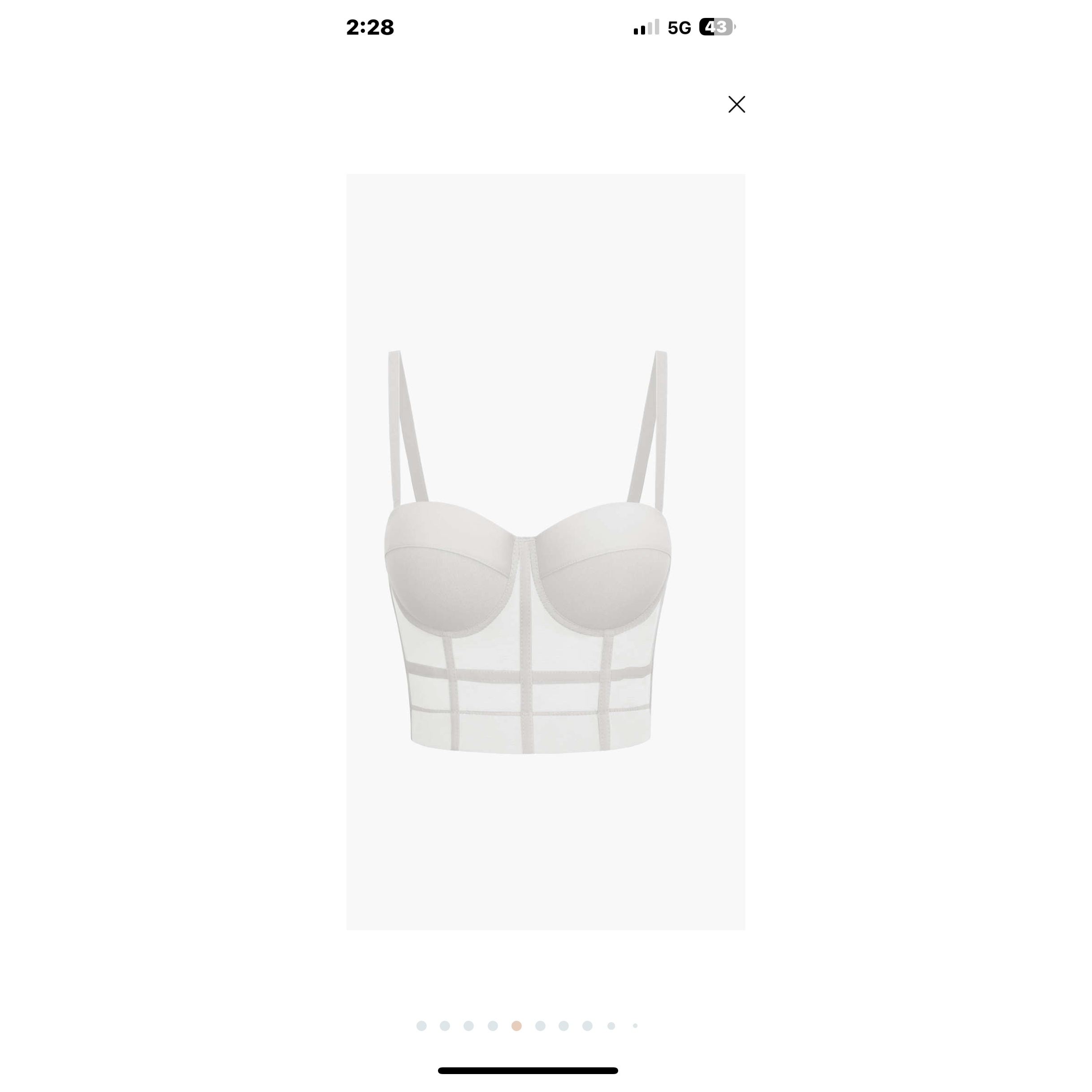 Push up bra with corset mesh