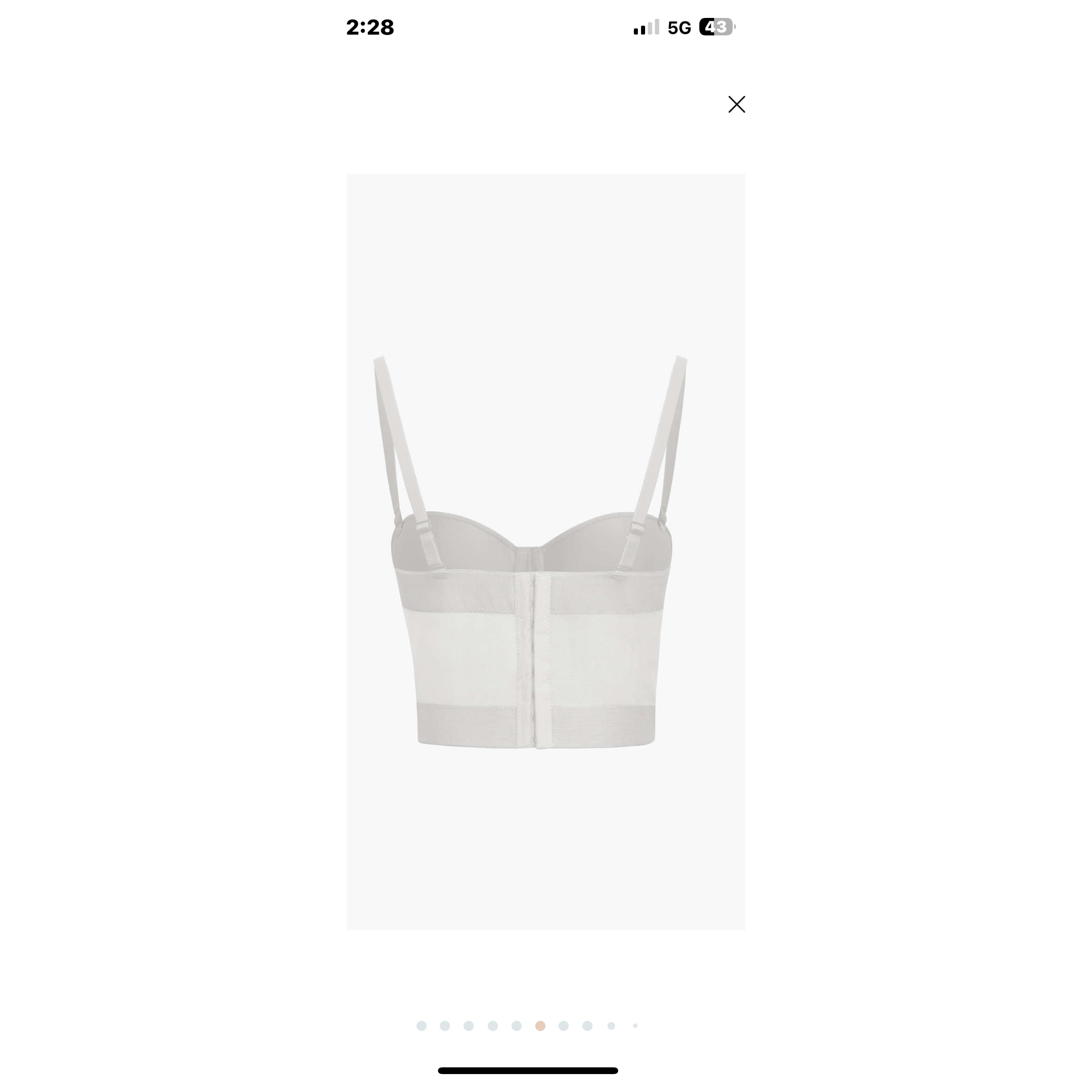 Push up bra with corset mesh