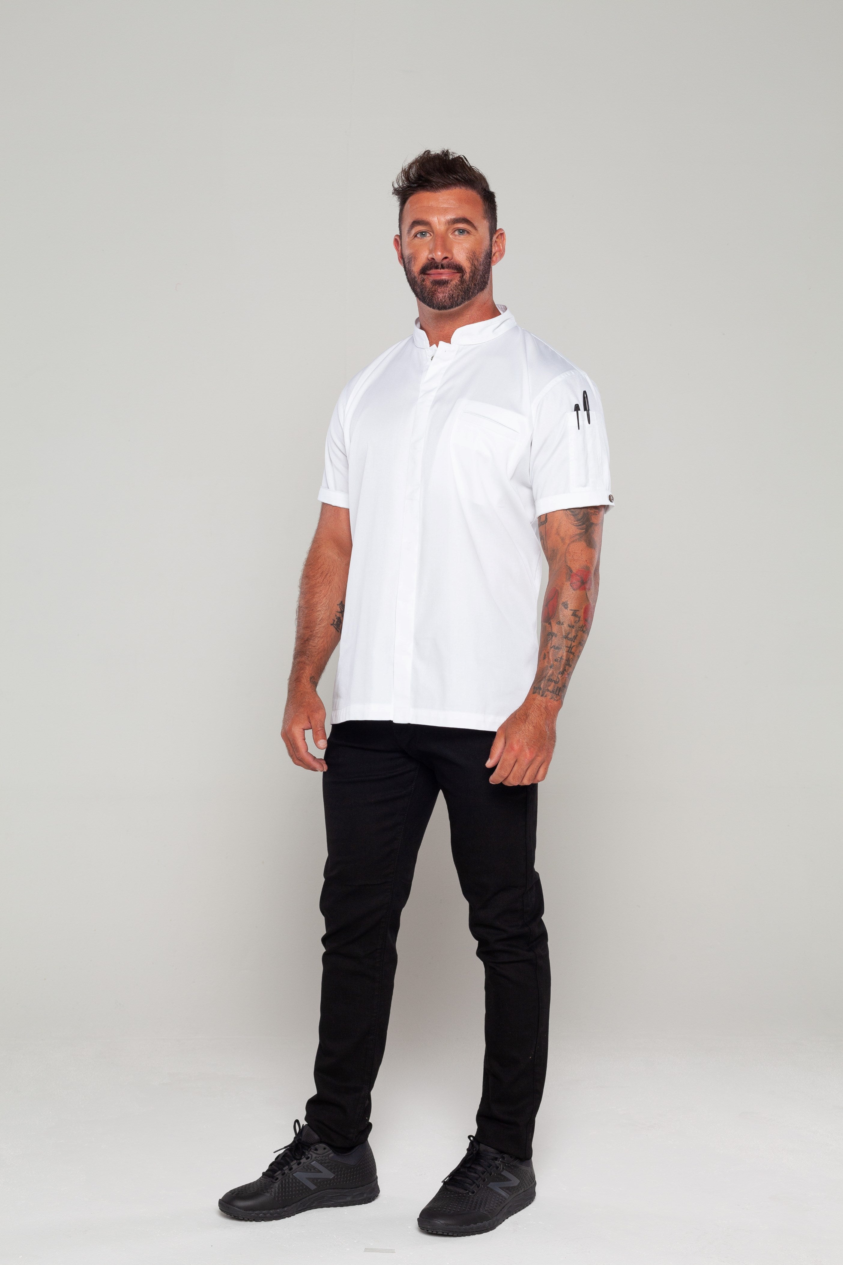 Raven white chef coat