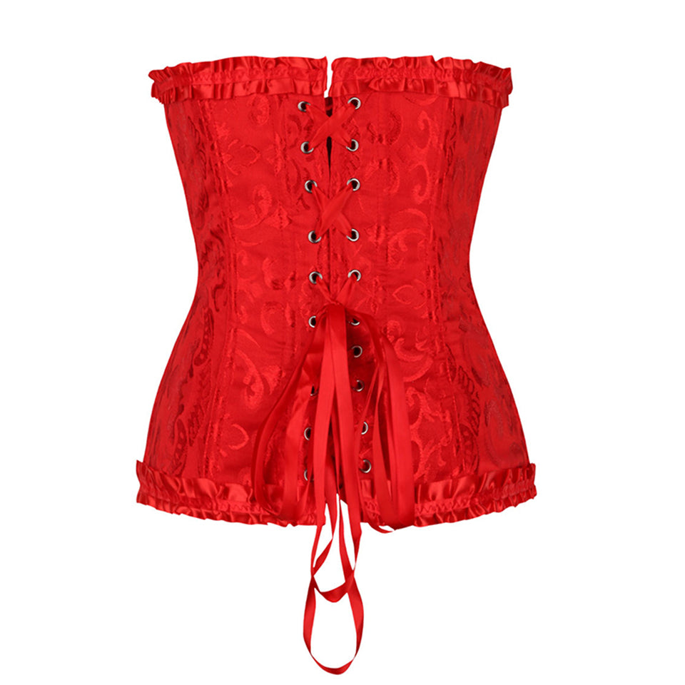 Red Fayette Corset Drag