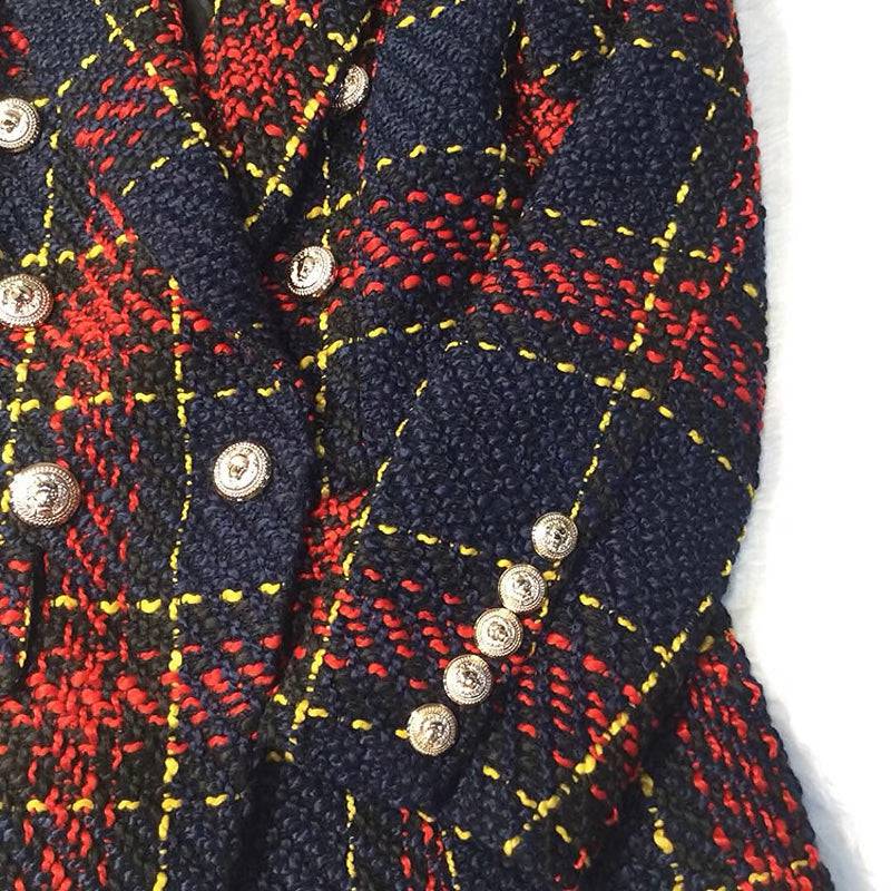 Red Navy Tweed Blazer - Shop Now