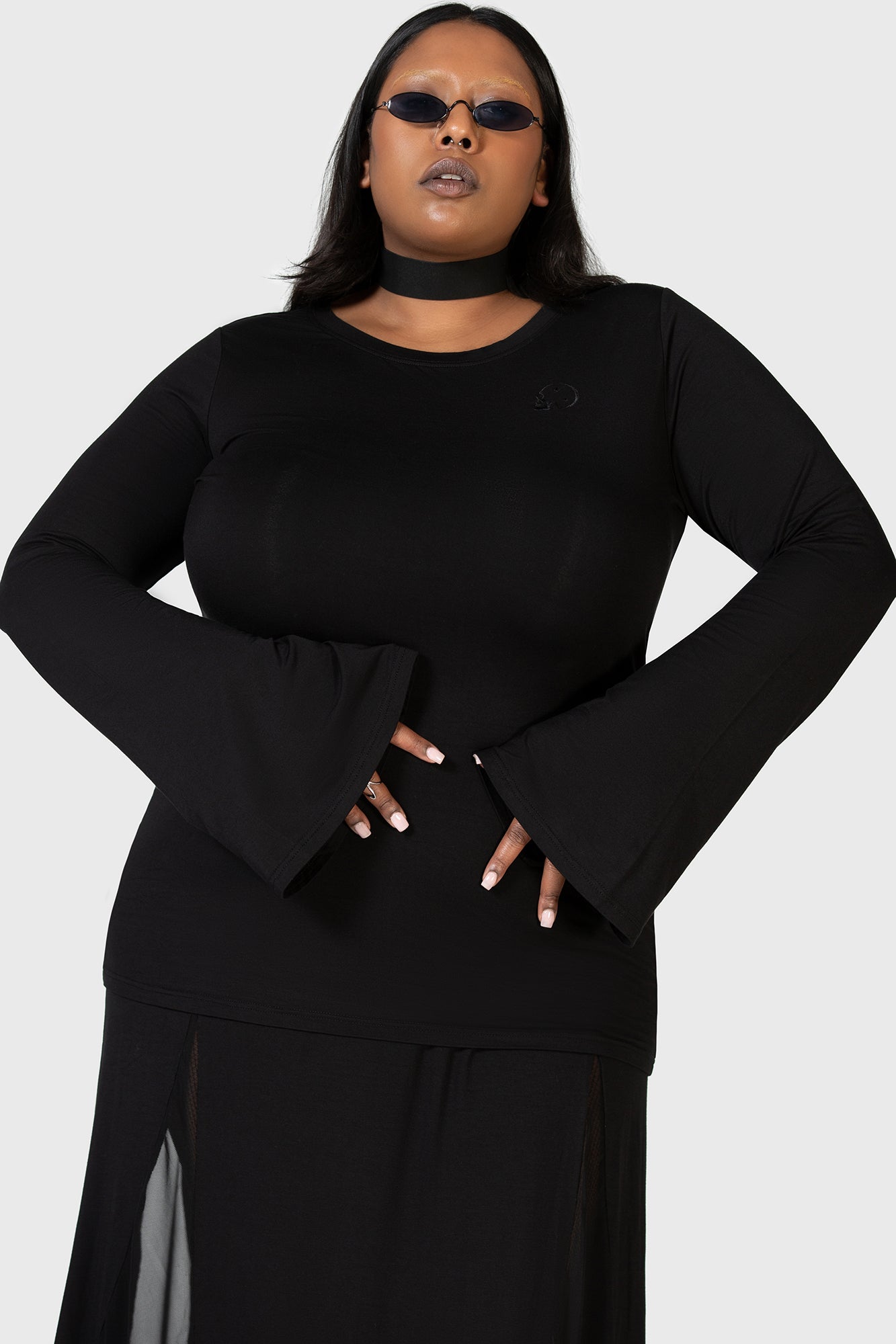 Result: Dark Tunic Top Plus Size - Echoed Darkness Collection