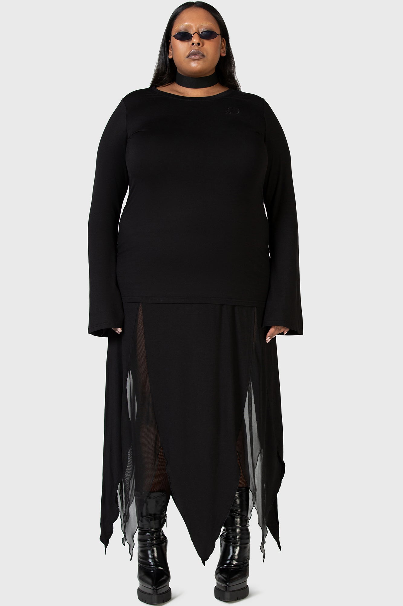 Result: Dark Tunic Top Plus Size - Echoed Darkness Collection