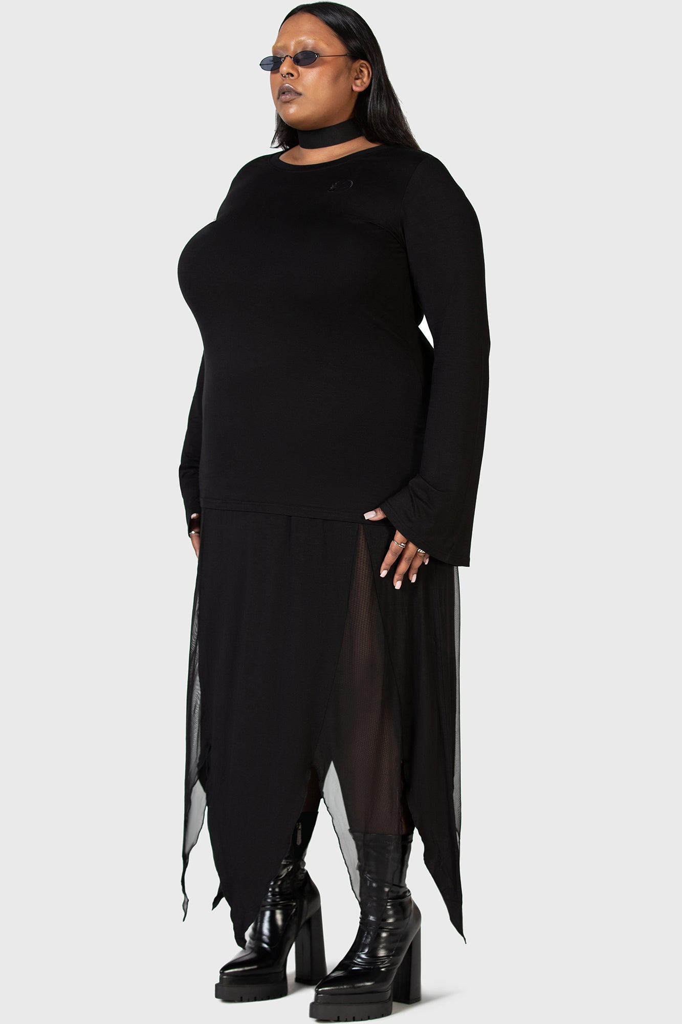 Result: Dark Tunic Top Plus Size - Echoed Darkness Collection