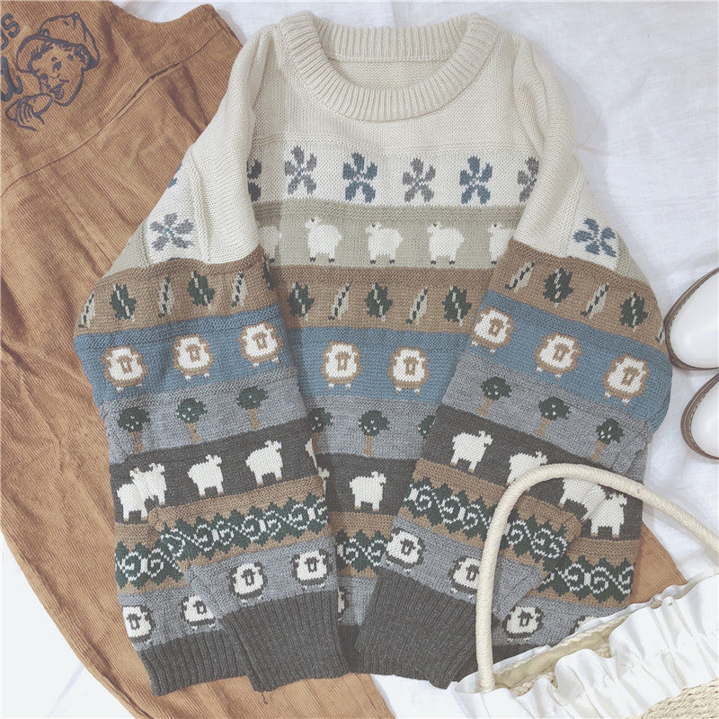 Retro adorable sweater- BY21049