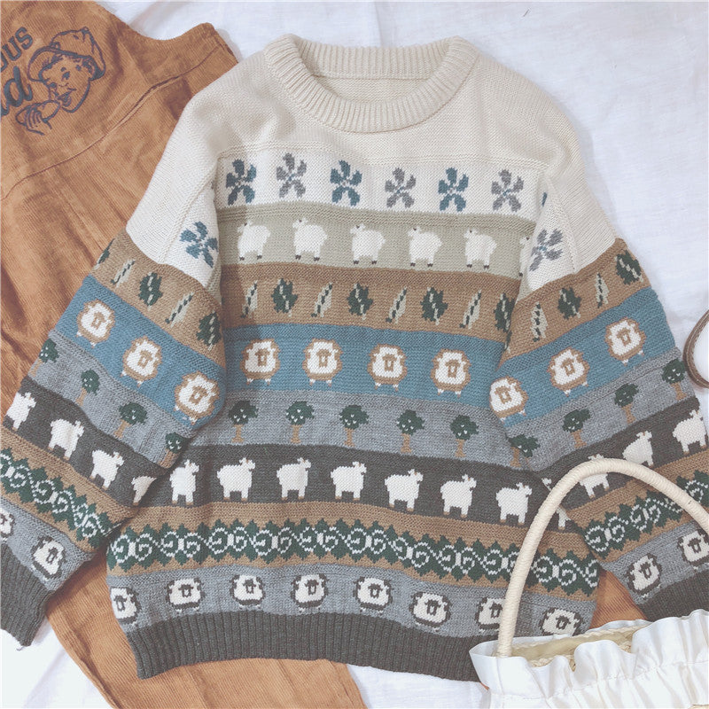 Retro adorable sweater- BY21049