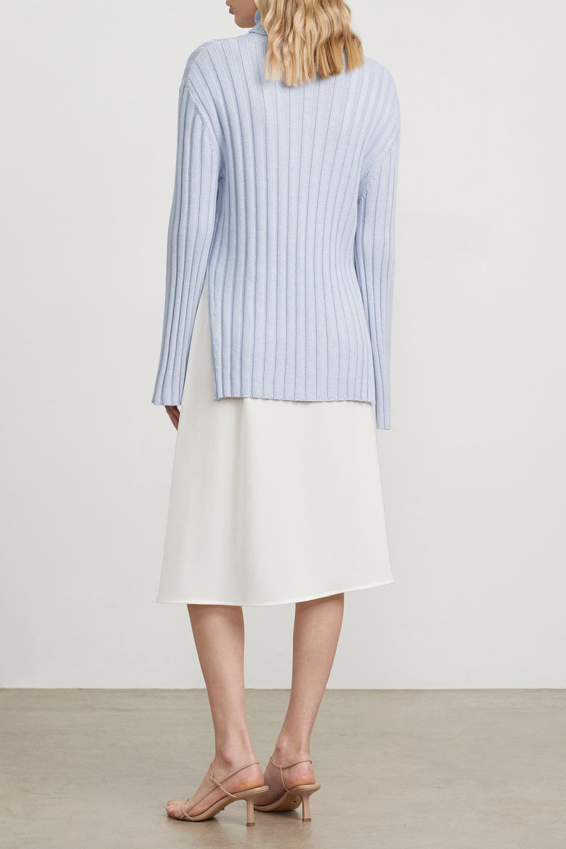 Ribbed Turtleneck Ivory