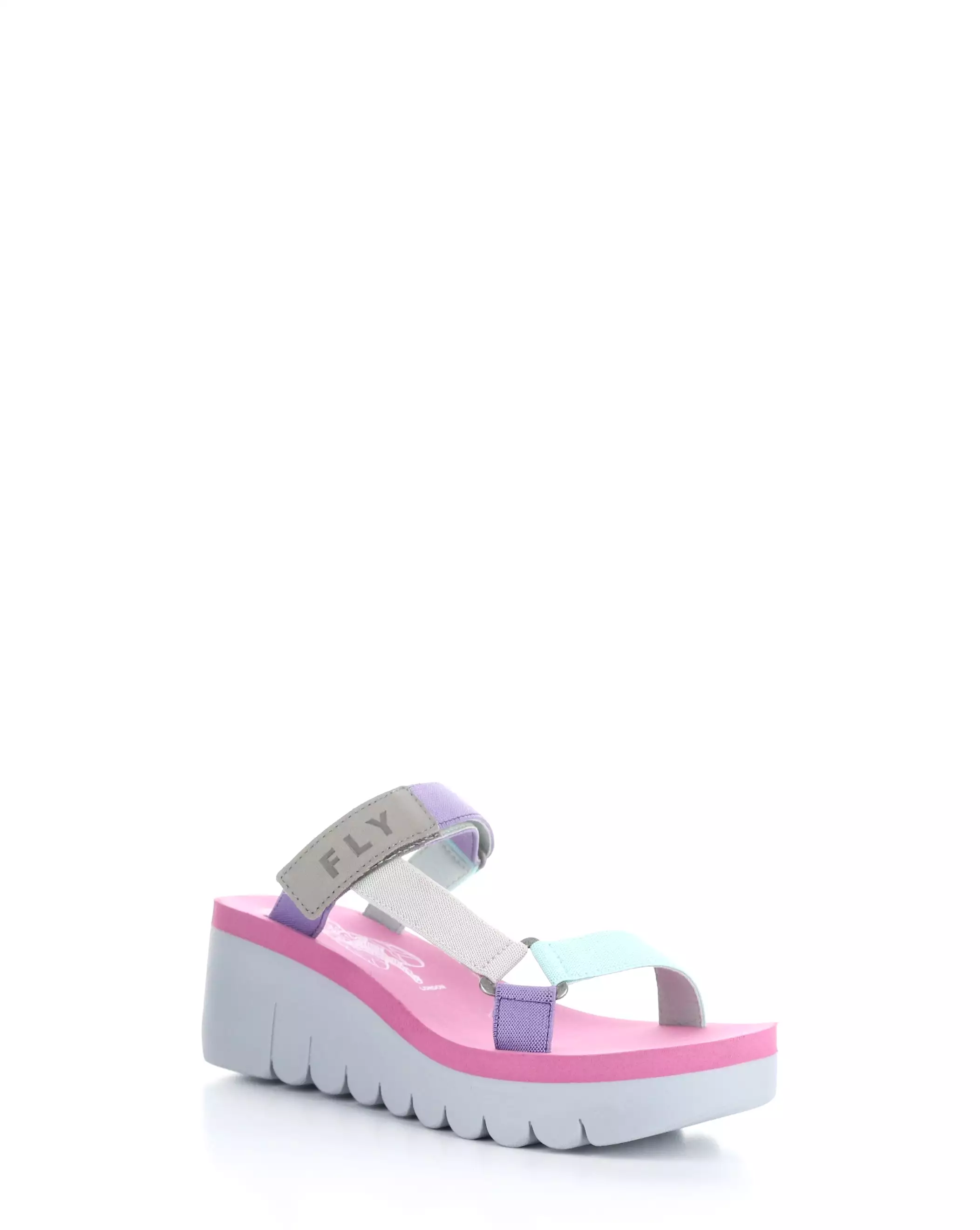 Round Toe Sandals YAKA037FLY 001 GREY/MULTI/CAMU PINK