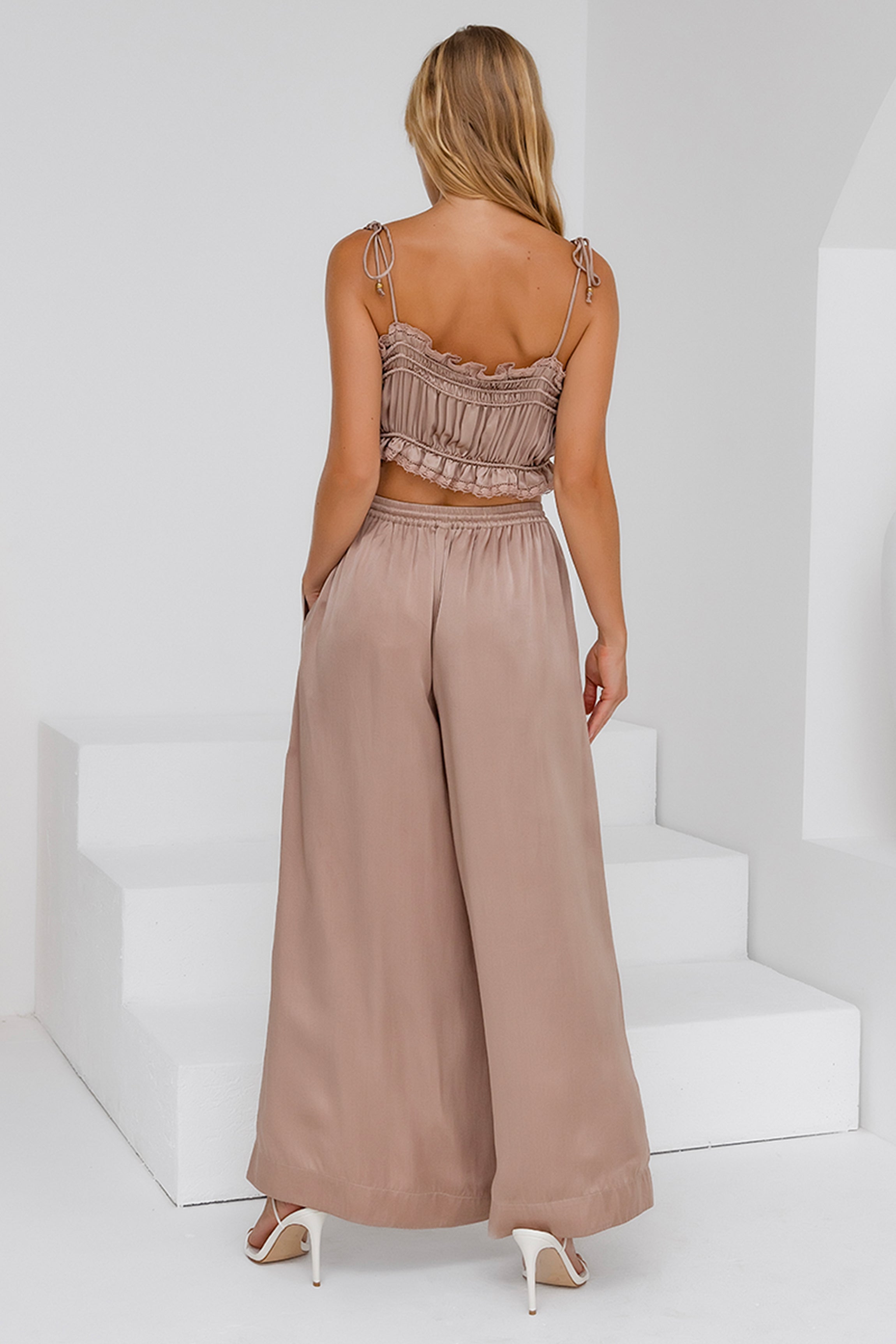 Ruched Corset Bralette - Light Taupe - Shop now.