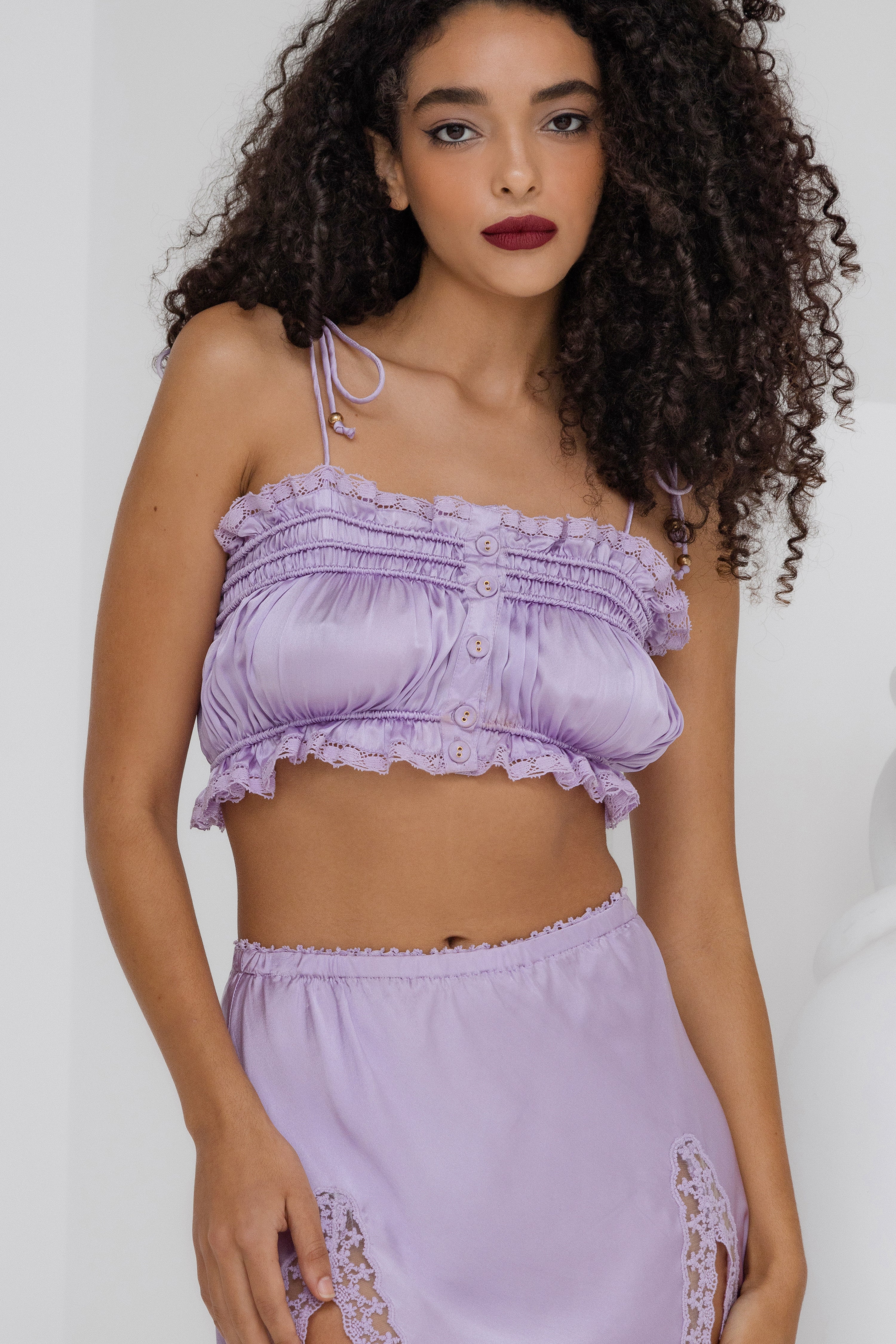 Ruched Lilac Bralette - Buy Now!