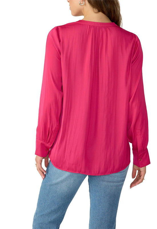 Sanctuary V-Neck Tunic Cranberry - Lizzie Sateen : >>  << 