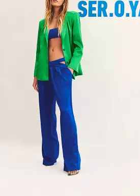 Shop the Kelly Green Motlee Silk Blazer by Ser.o.ya now