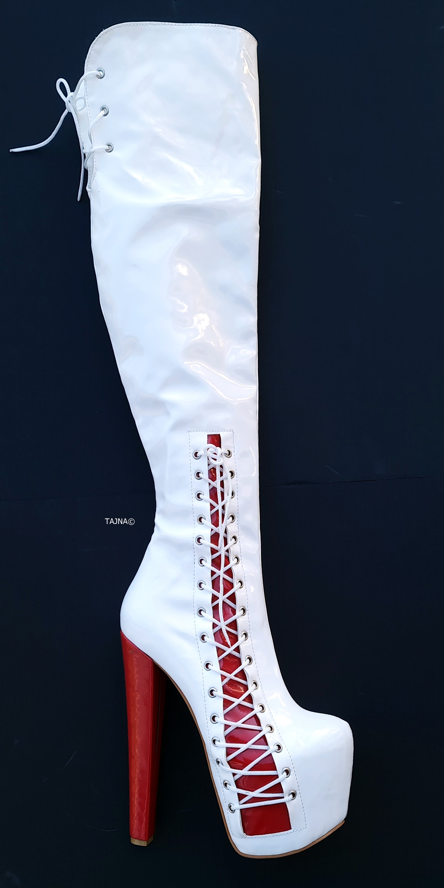 Side Lace Over-the-Knee Corset Boots