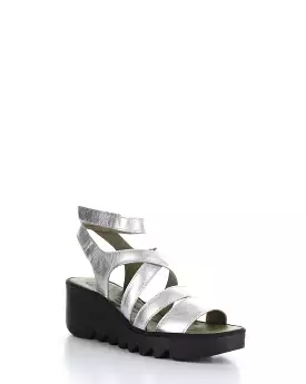 Silver Velcro Sandals - BAFY485FLY 000