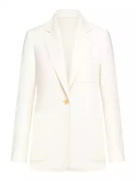 Single-breasted linen jacket