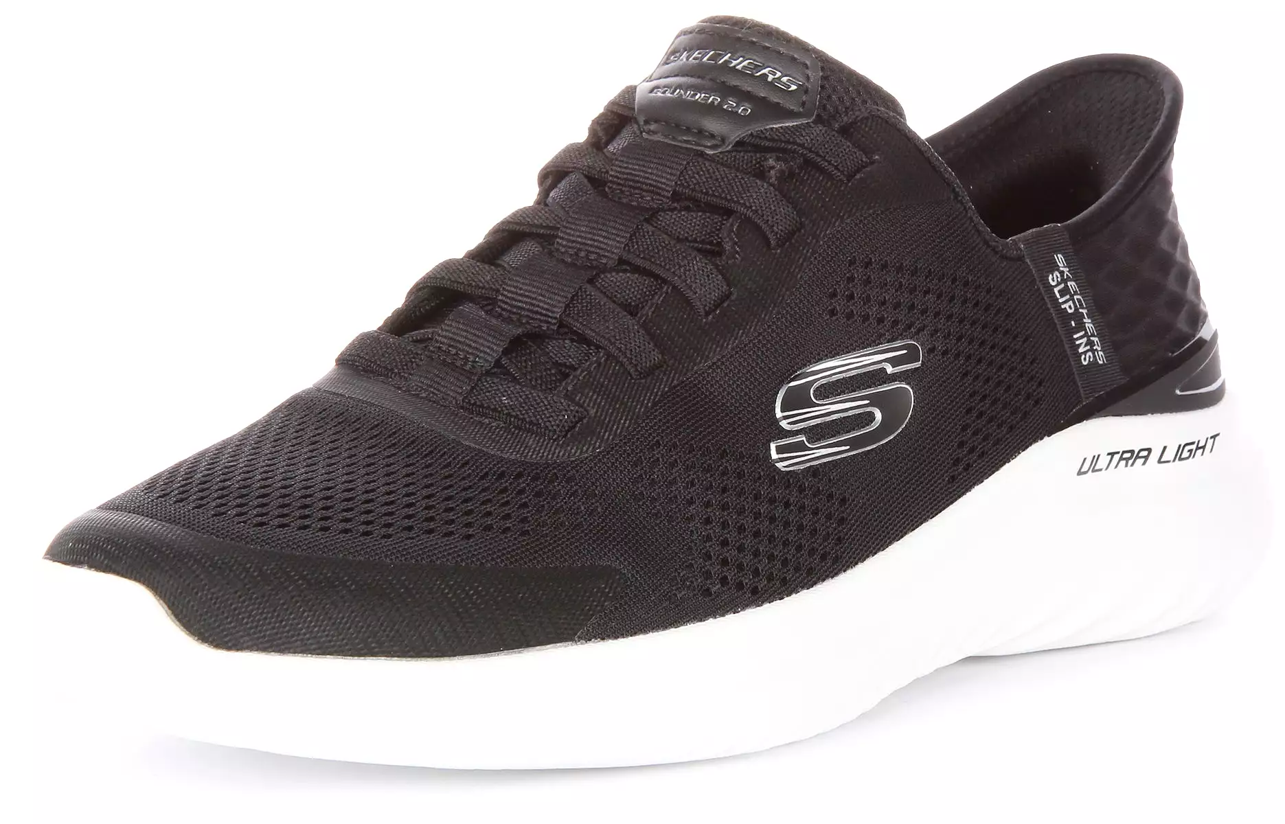 Skechers Bounders 2.0 Slip-On Shoes for Men in Black/White