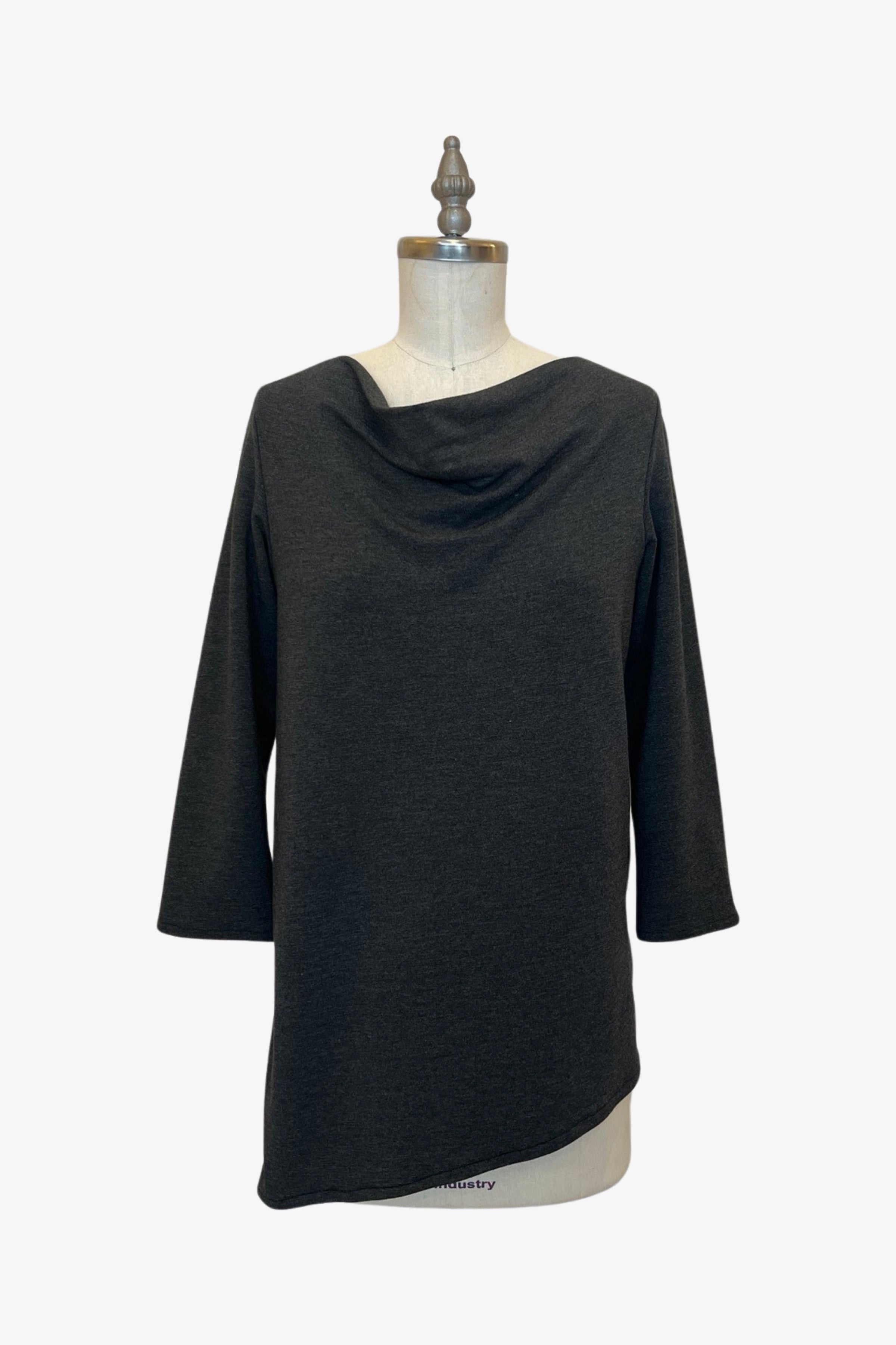 Sleeve Trapezoid Tunic | Charcoal Fleece