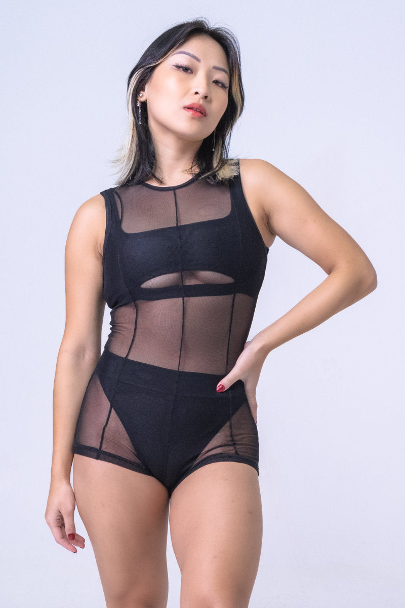 Smooth Black Inner Voice Bodysuit - Sorte