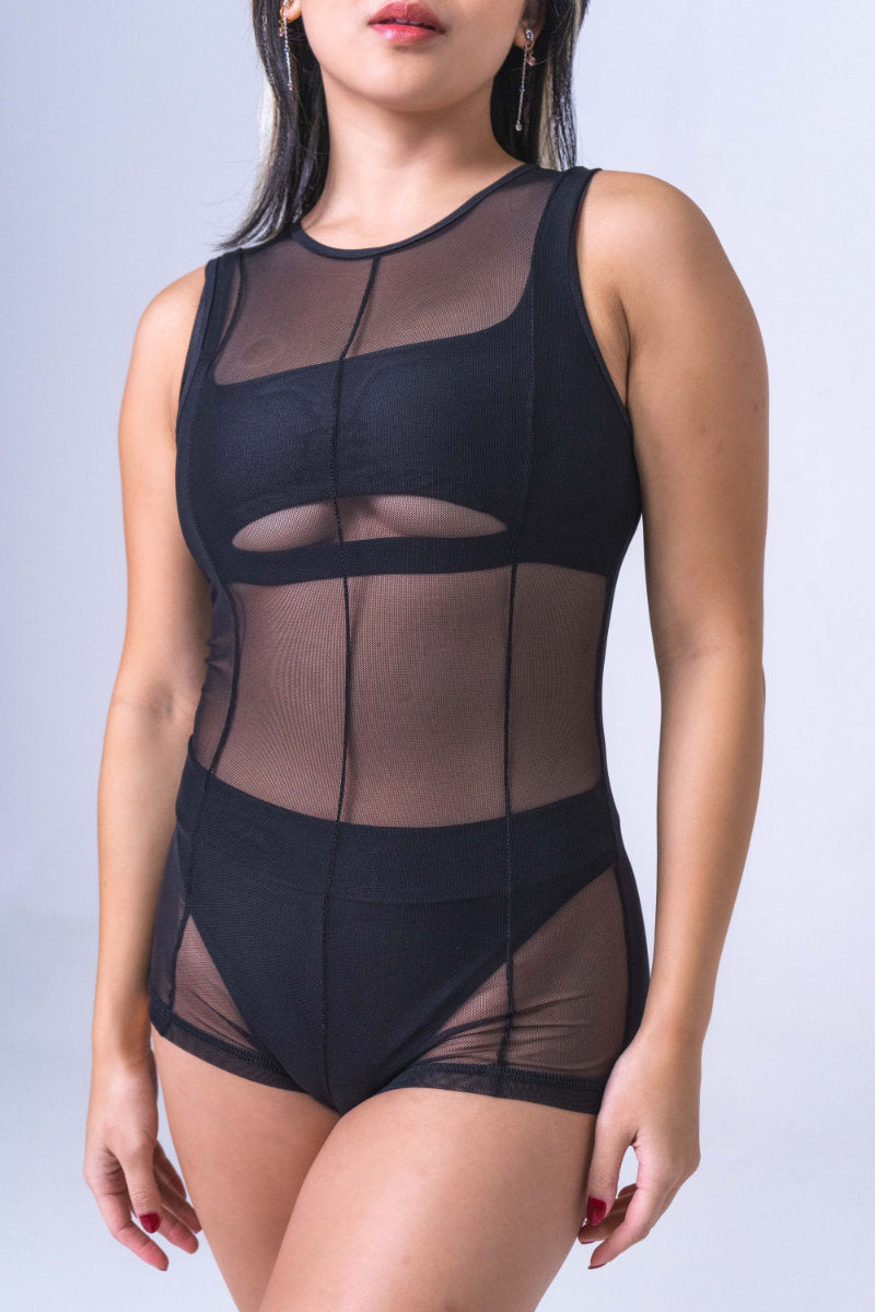 Smooth Black Inner Voice Bodysuit - Sorte