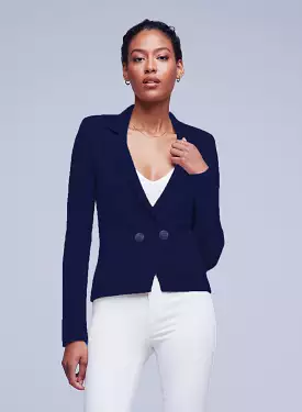 Sofia Knit Blazer by L’agence in Midnight