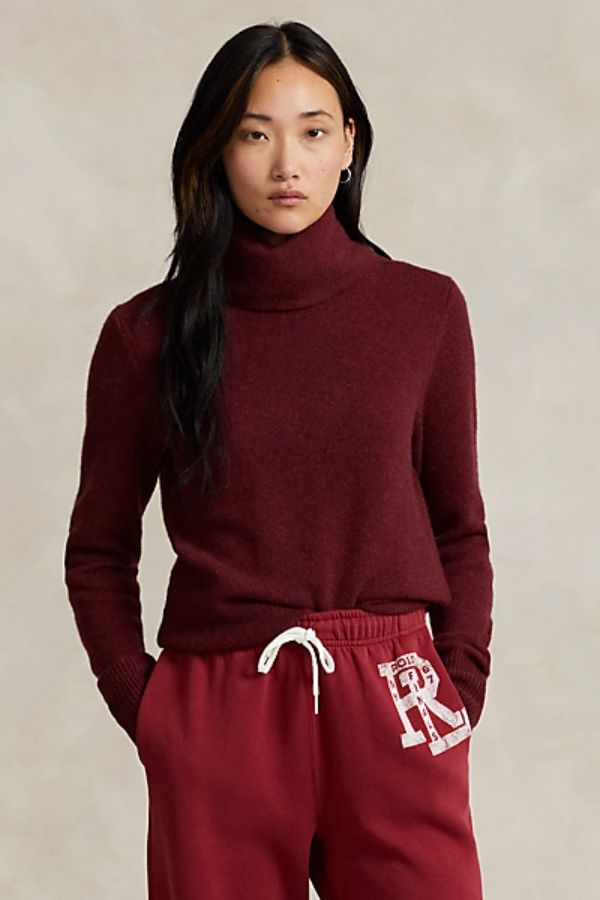 Soft Cashmere Turtleneck Sweater.