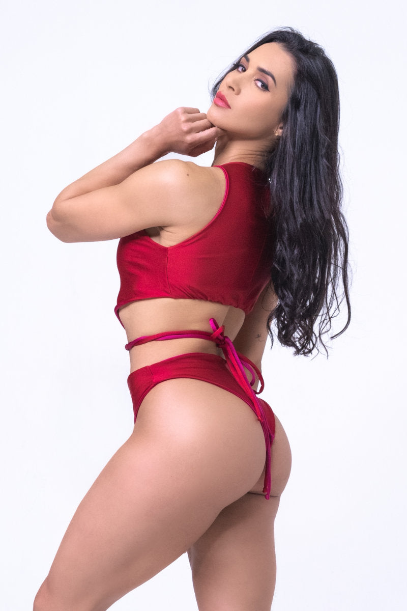 Sorte Infinity Bodysuit - Poppy Red/Raspberry Reversible.