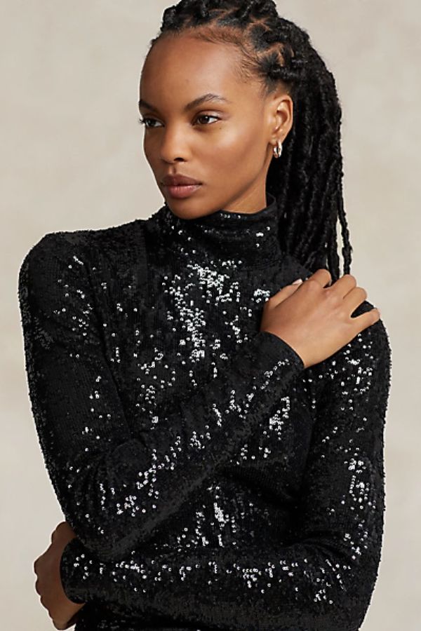 Sparkly Turtleneck Shirt