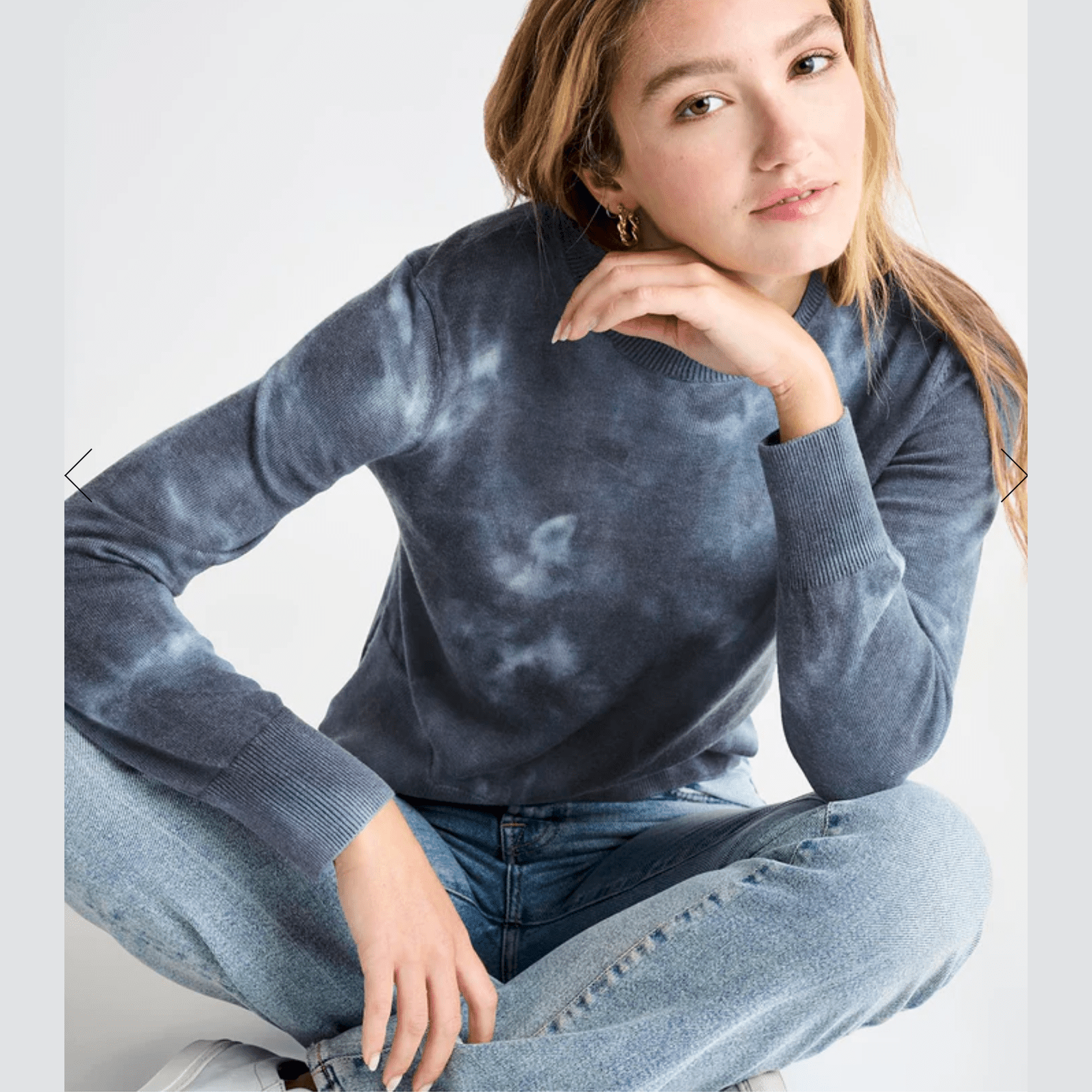 Splendid Navy Acid Wash Sweater