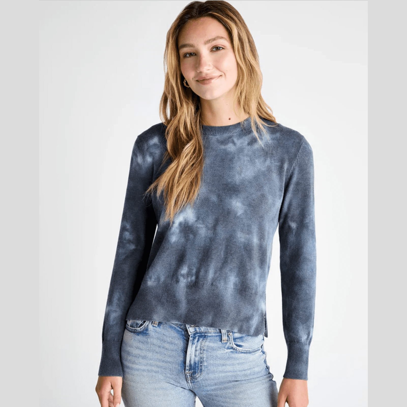 Splendid Navy Acid Wash Sweater