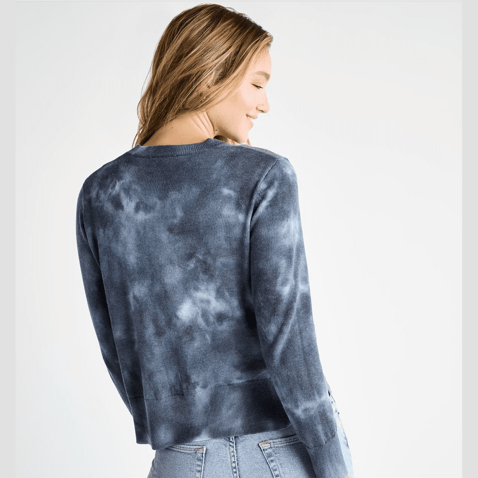 Splendid Navy Acid Wash Sweater