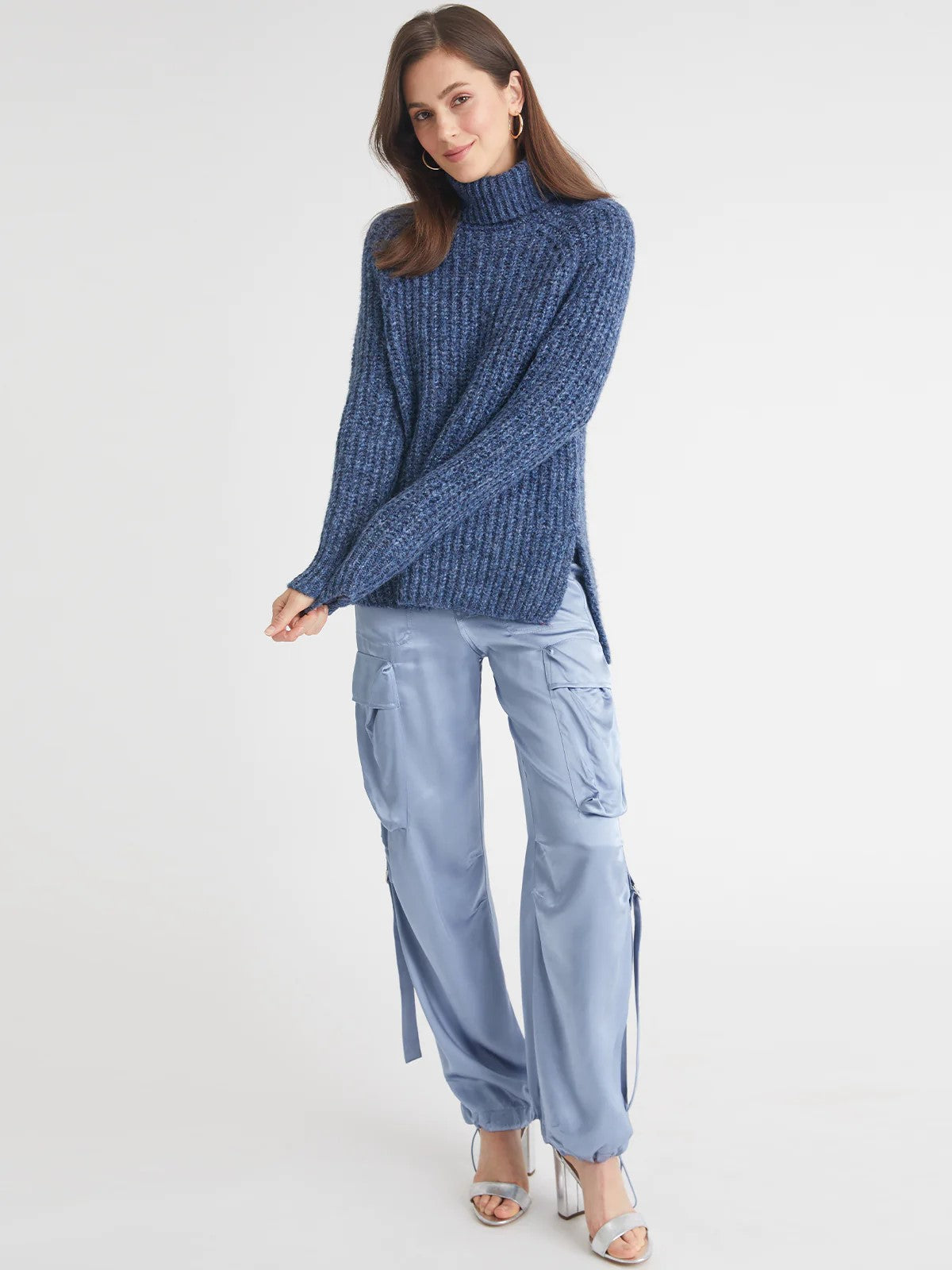 Stella Shaker Turtleneck Sweater - indigo | Shop now at discounted prices