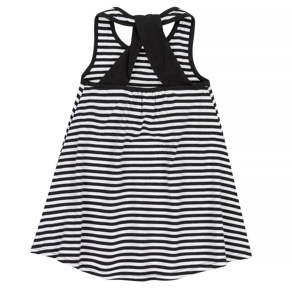 Striped Tunic and Legging Set - Black and White - Best Price