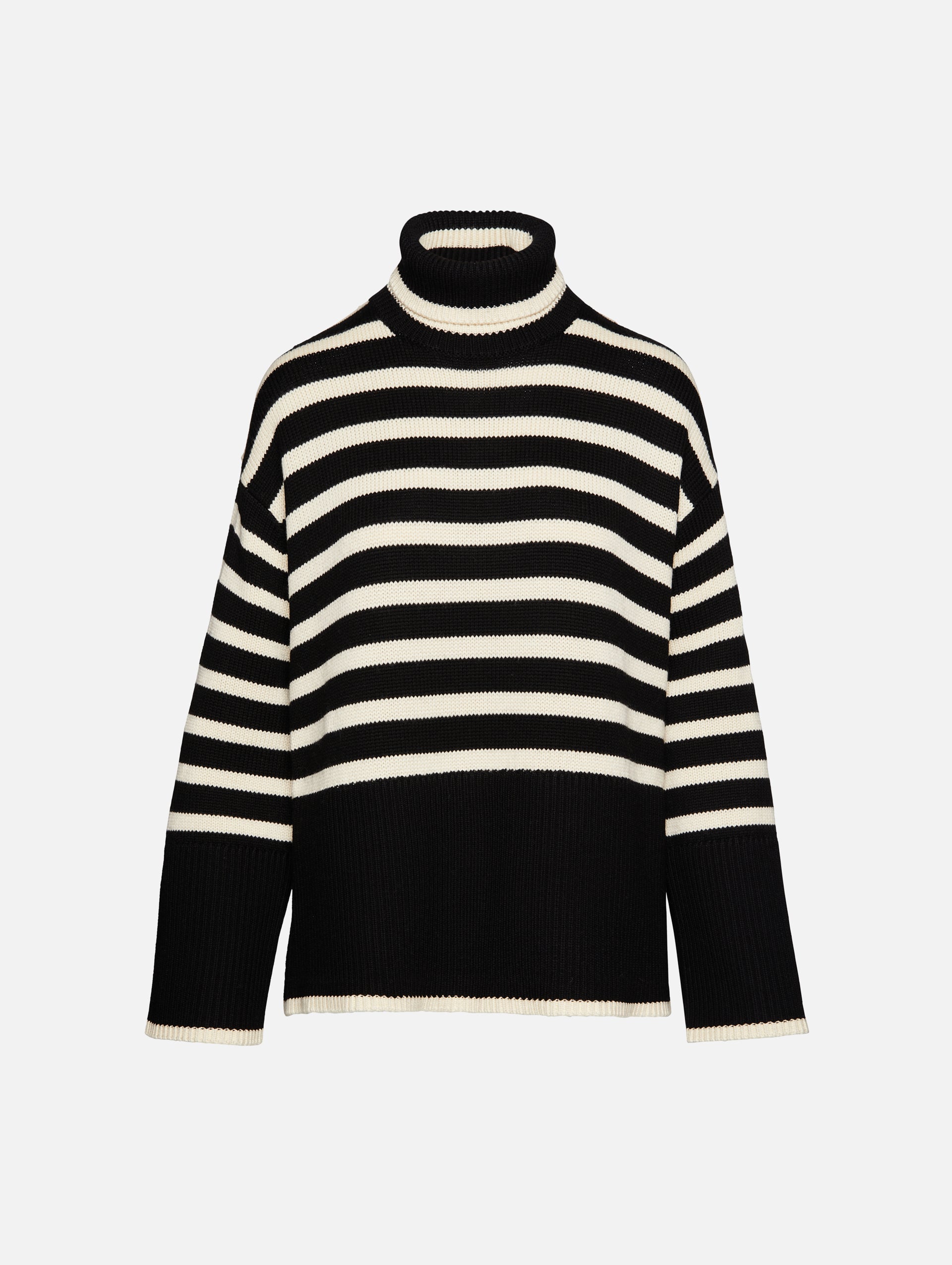 Striped Turtleneck for Google SEO: Striped High Neck Top