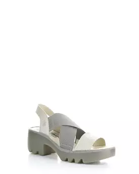 TAJI502FLY silver sandals with round toe