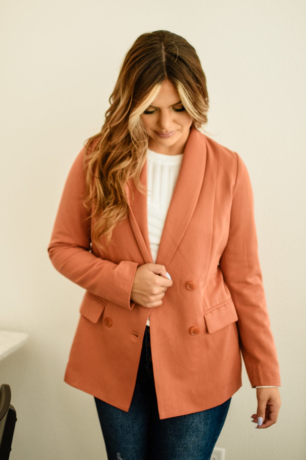 Terracotta Collar Blazer - Top Quality & Stylish Terracotta Collar Blazer