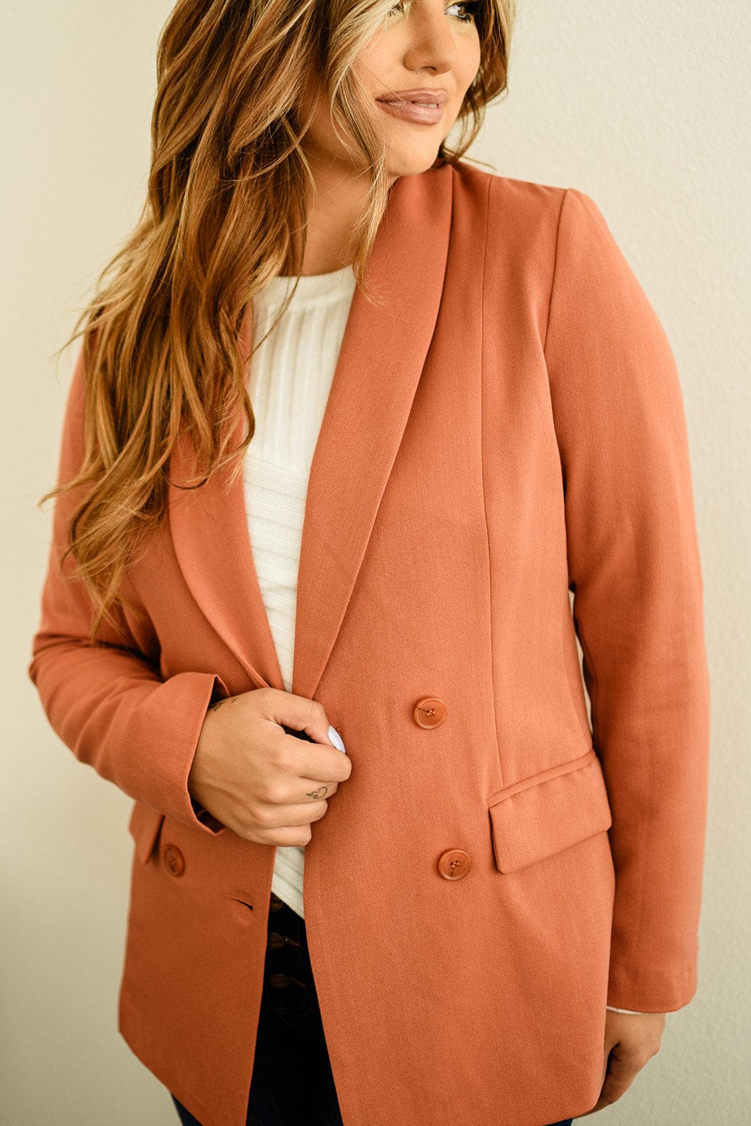 Terracotta Collar Blazer - Top Quality & Stylish Terracotta Collar Blazer