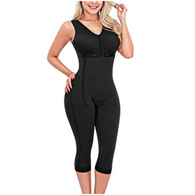 Thigh Slimmer Bodysuit with Side Zipper – Butt Lifter and Long Pants Shaper