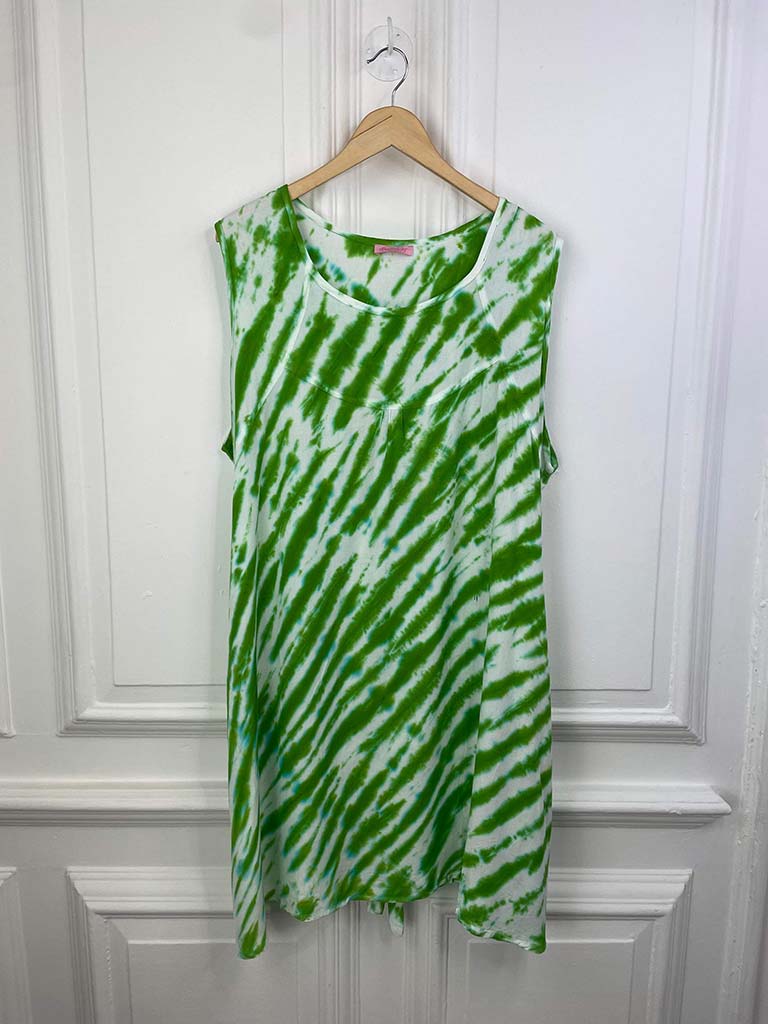 Tie Dye Sleeveless Tunic - Apple | Buy Now