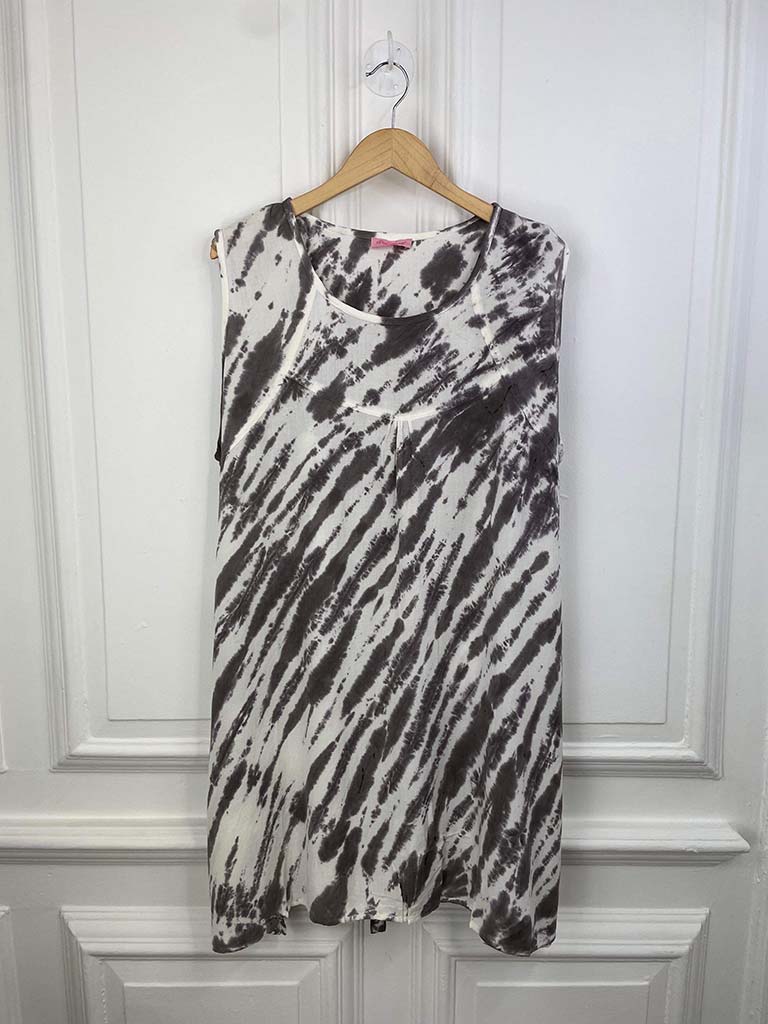 Tie Dye Sleeveless Tunic - Mink | Top Result: Mink Tie Dye Sleeveless Tunic.