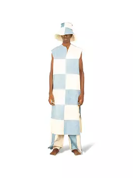 TIU Ivory Sky-Blue Tunic Dress x IAMISIGO